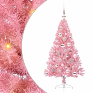 vidaXL kunststof kerstboom roze 120 cm