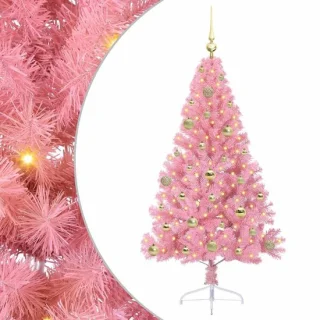 vidaXL Kunststof kerstboom roze 150 cm