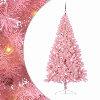 vidaXL kunststof kerstboom roze 210 cm