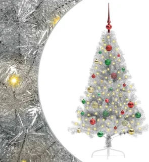 vidaXL kunststof kerstboom zilver 150 cm