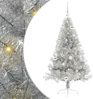 vidaXL kunststof kerstboom zilver 150 cm