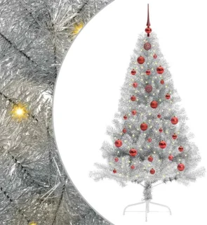 vidaXL kunststof kerstboom zilver 150 cm