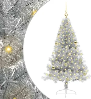 vidaXL kunststof kerstboom zilver 150 cm