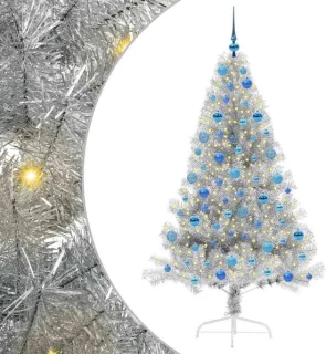 vidaXL kunststof kerstboom zilver 180 cm