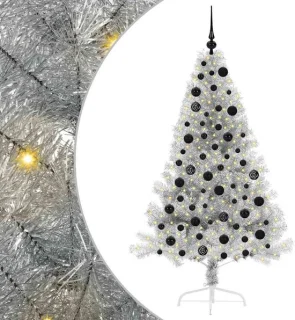 vidaXL kunststof kerstboom zilver 180 cm