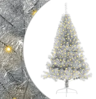 vidaXL kunststof kerstboom zilver 180 cm