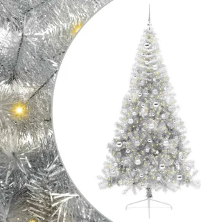 vidaXL Kunststof kerstboom, zilver, 210 cm
