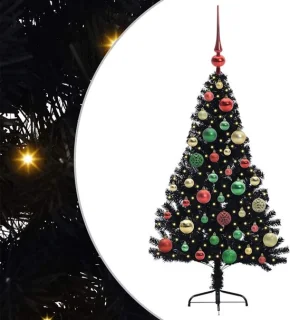vidaXL kunststof kerstboom zwart 120 cm