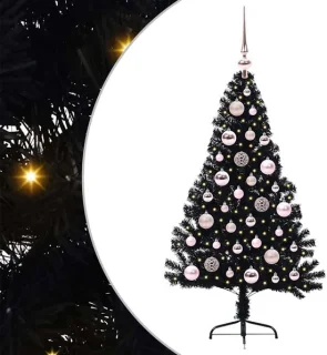 vidaXL Kunststof kerstboom zwart 120 cm
