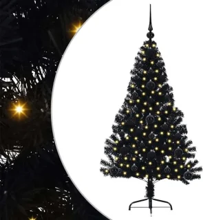 vidaXL kunststof kerstboom zwart 120 cm