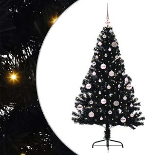 vidaXL kunststof kerstboom zwart 150 cm