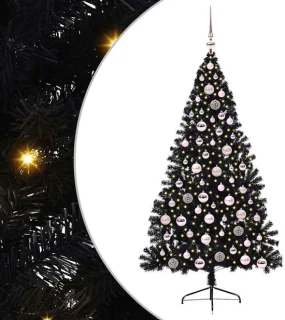 vidaXL kunststof kerstboom zwart 180 cm