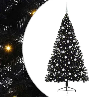 vidaXL kunststof kerstboom zwart 180 cm