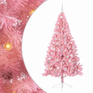 vidaXL kunststoffen kerstboom roze 210 cm