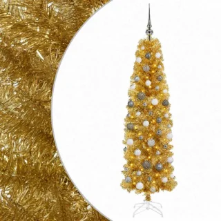 vidaXL kunstzinnige kerstboom met ballen 180 cm