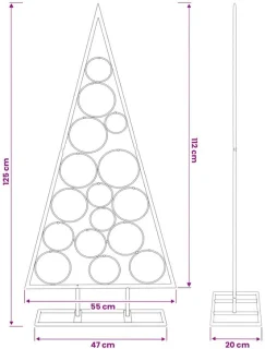 vidaXL Kuopio metalen kerstboom 125 cm