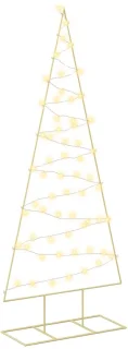vidaXL Kuopio metalen kerstboom 180 cm staal goud