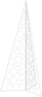 vidaXL KUOPIO metalen kerstboom 210 cm staal wit