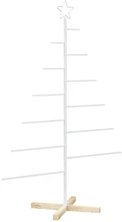 vidaXL Kuopio metalen kerstboom met standaard, 150 cm, wit