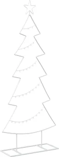 vidaXL Kuopio metalen kerstboom met standaard 150 cm – wit