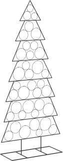 vidaXL Kuopio metalen kerstboom met standaard 210 cm staal zwart