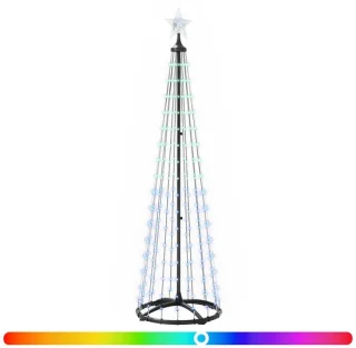 vidaXL led-kegelkerstboom 180 cm