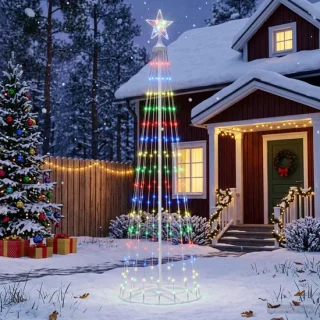 vidaXL led-kegelkerstboom 180 cm