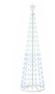vidaXL led-kegelkerstboom 180 cm - wit