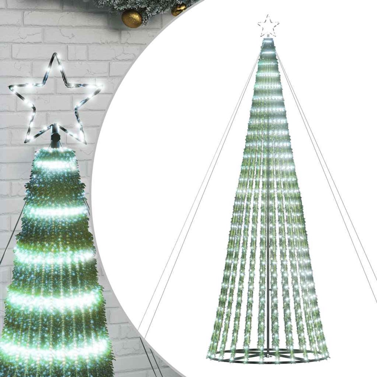 vidaXL LED Kerstboom 1028 LEDs 403 cm