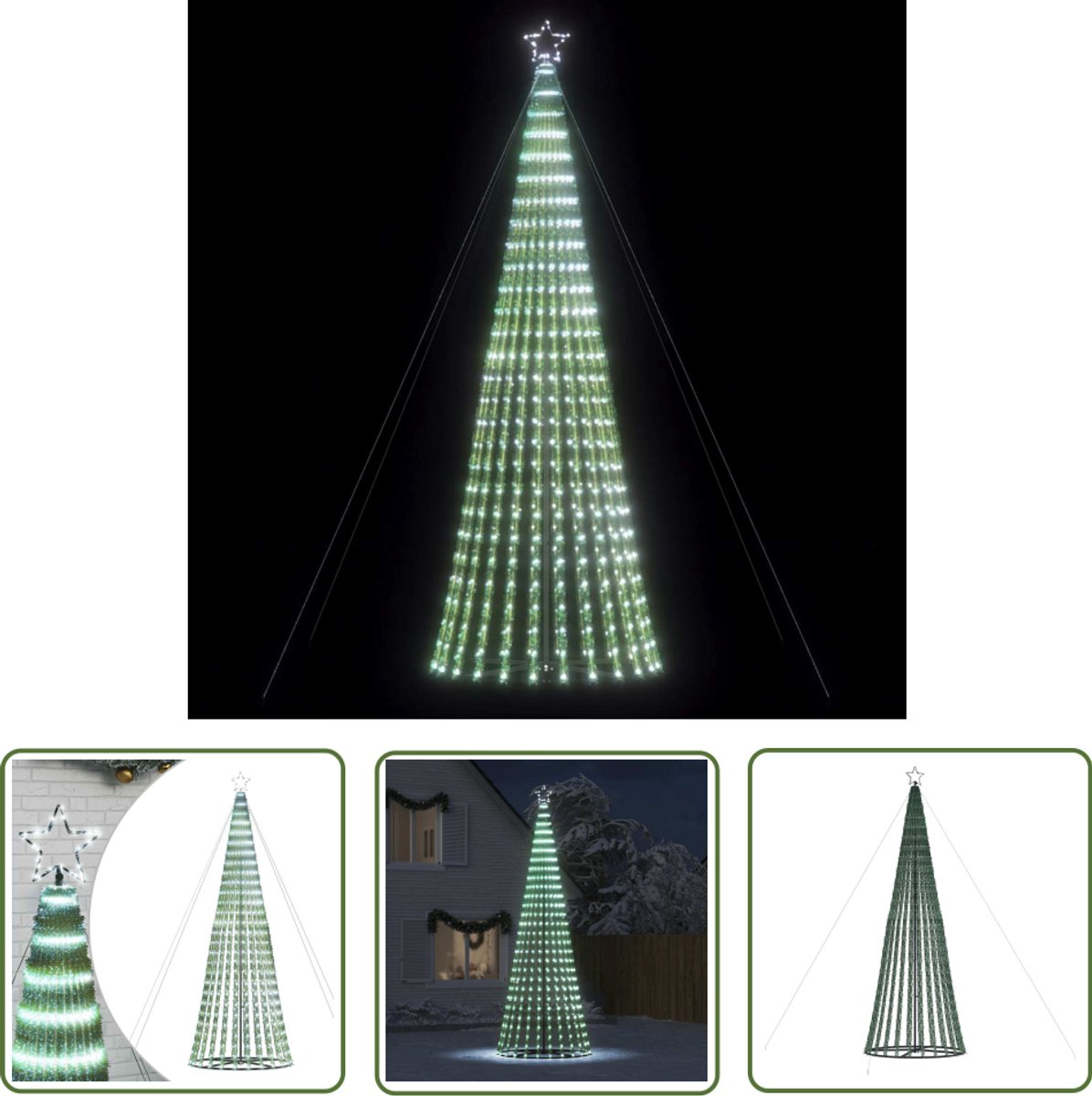 vidaXL LED Kerstboom 1028 LEDs 403 cm