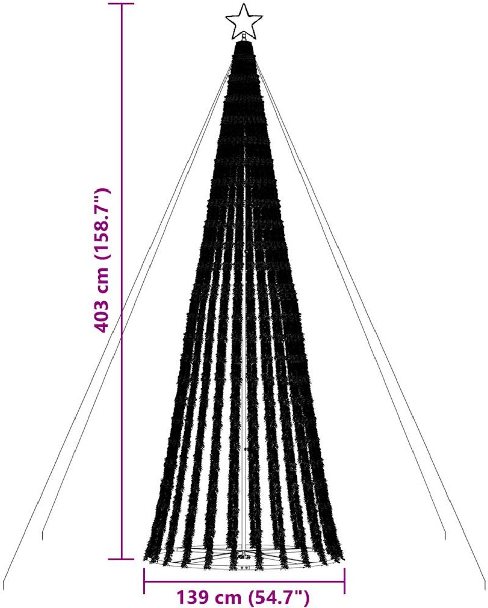 vidaXL LED Kerstboom 1028 LEDs 403 cm