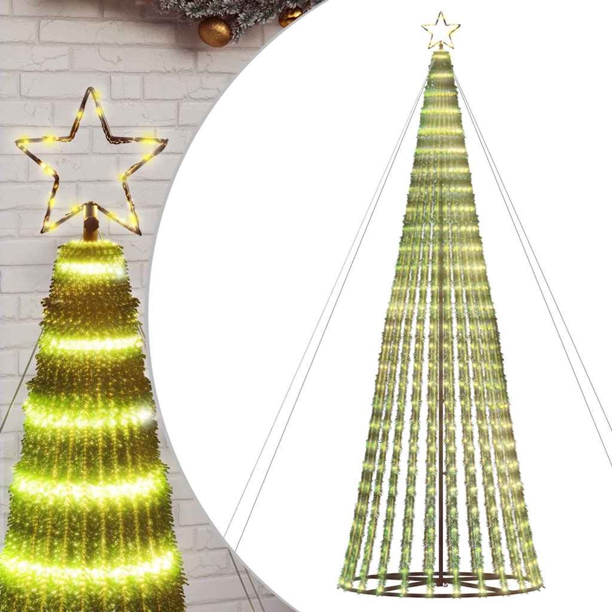 vidaXL LED Kerstboom 1028 LEDs 403 cm warm wit