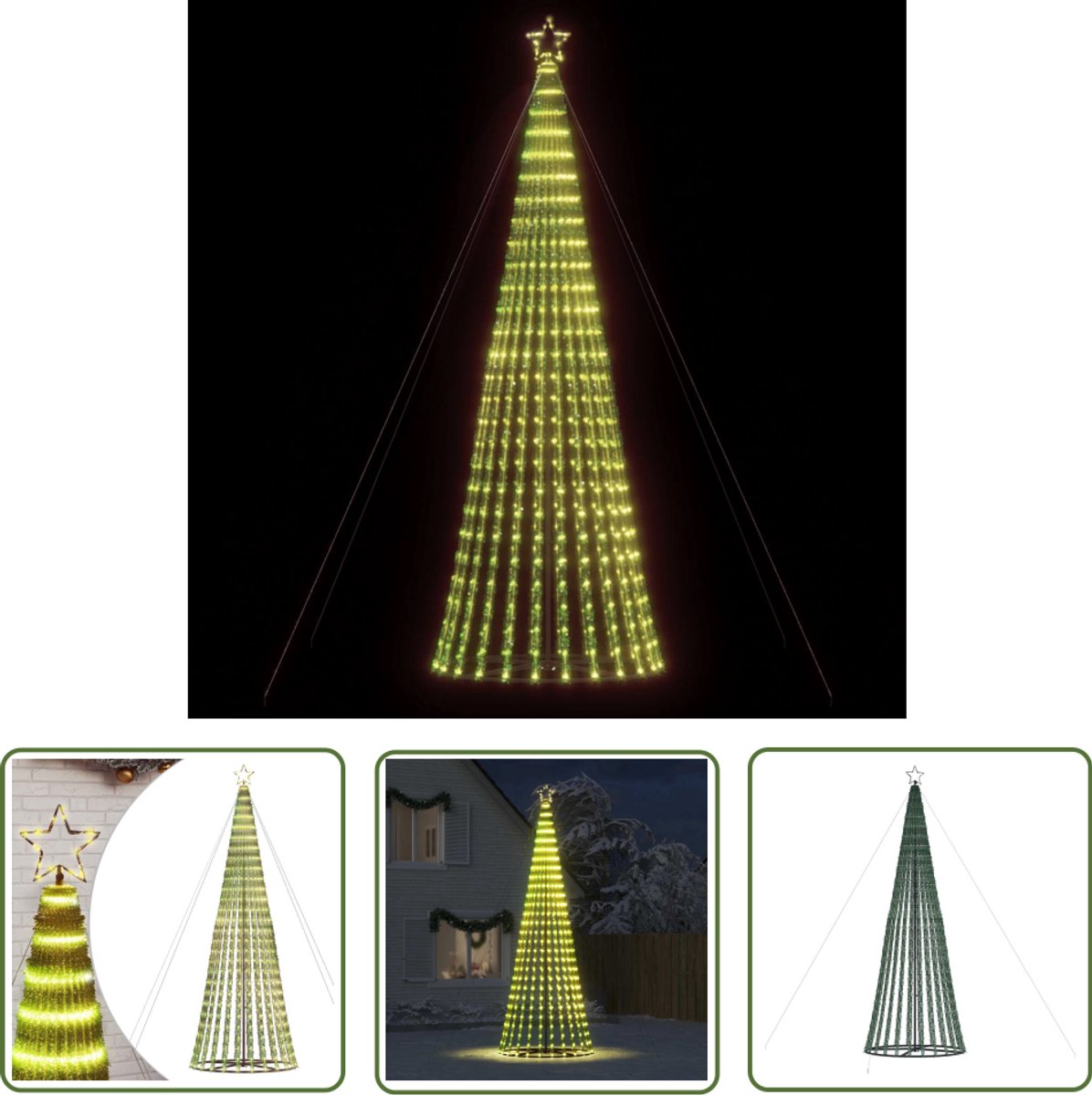 vidaXL LED Kerstboom 1028 LEDs 403 cm warm wit