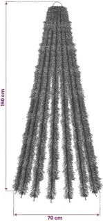 vidaXL LED-kerstboom 150 cm groen