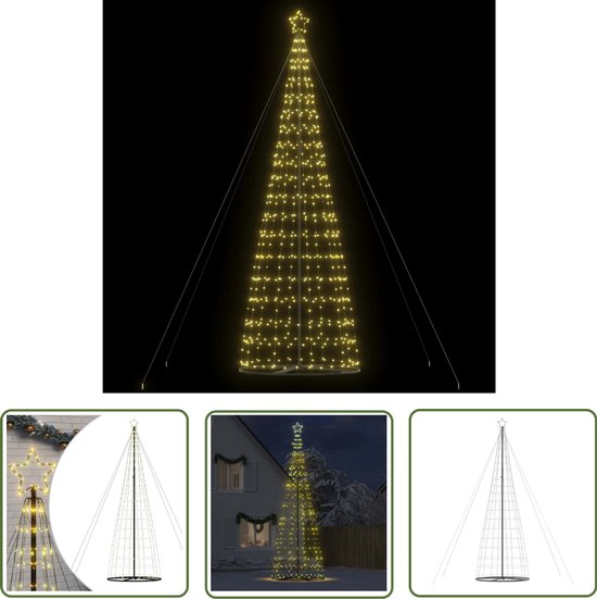 vidaXL LED-kerstboom 1534 LEDs warm wit 503 cm