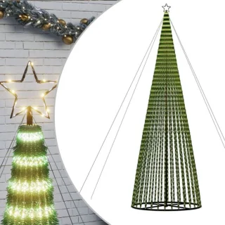 vidaXL LED-kerstboom 1544 LEDs 500 cm warm wit