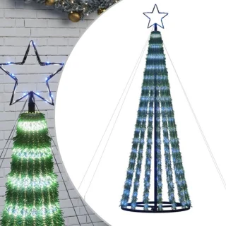 vidaXL LED-kerstboom 180 cm blauw