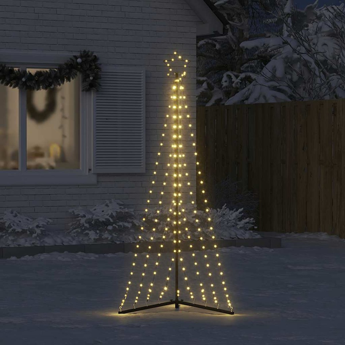 vidaXL LED-kerstboom 182 cm 339 LEDs warm wit