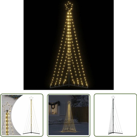 vidaXL LED-kerstboom 182 cm 339 LEDs warm wit