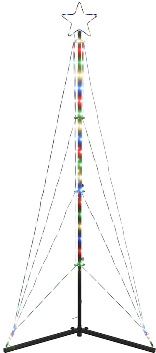 vidaXL LED-kerstboom 182 cm 363 LEDs kleurrijk