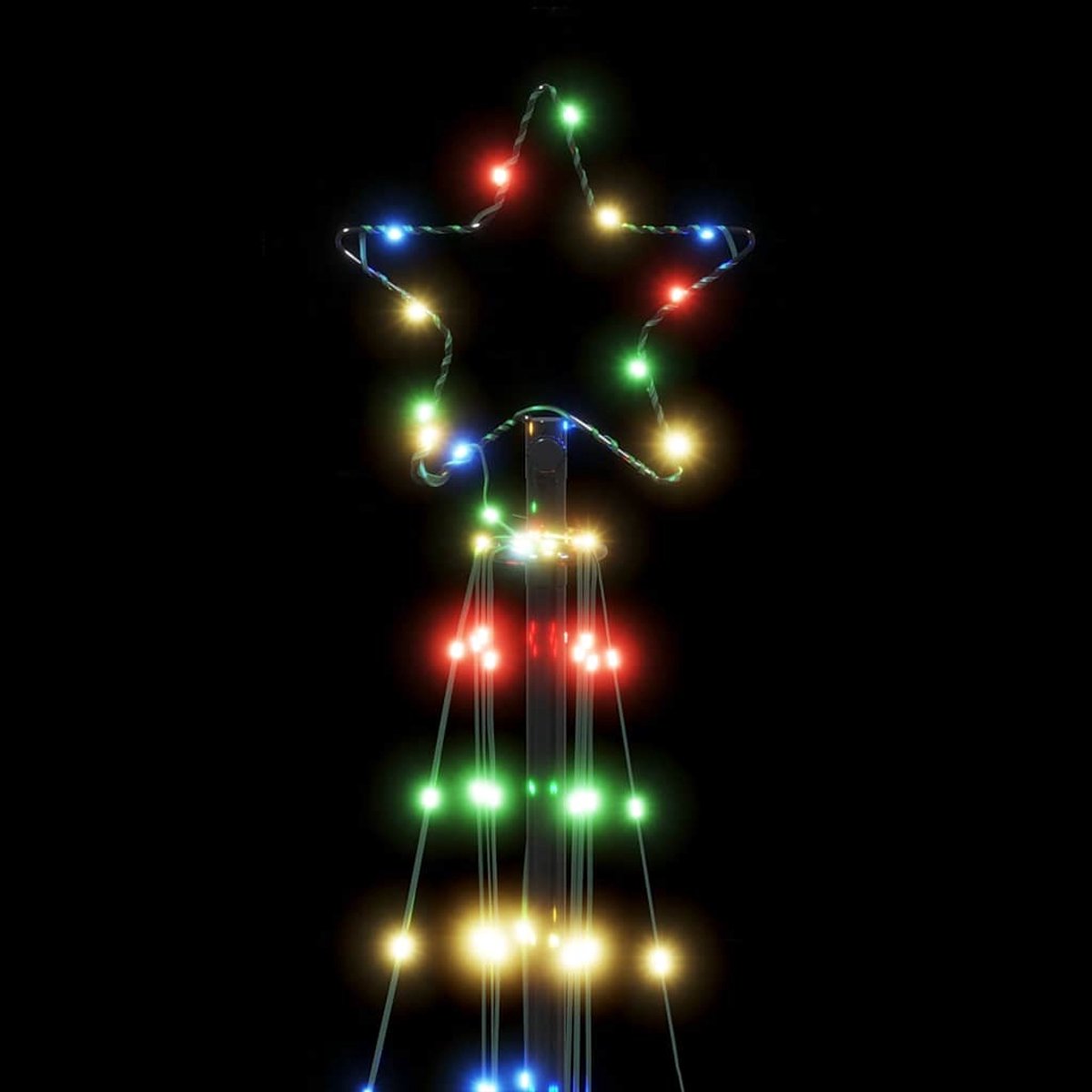 vidaXL LED-kerstboom 182 cm 363 LEDs kleurrijk