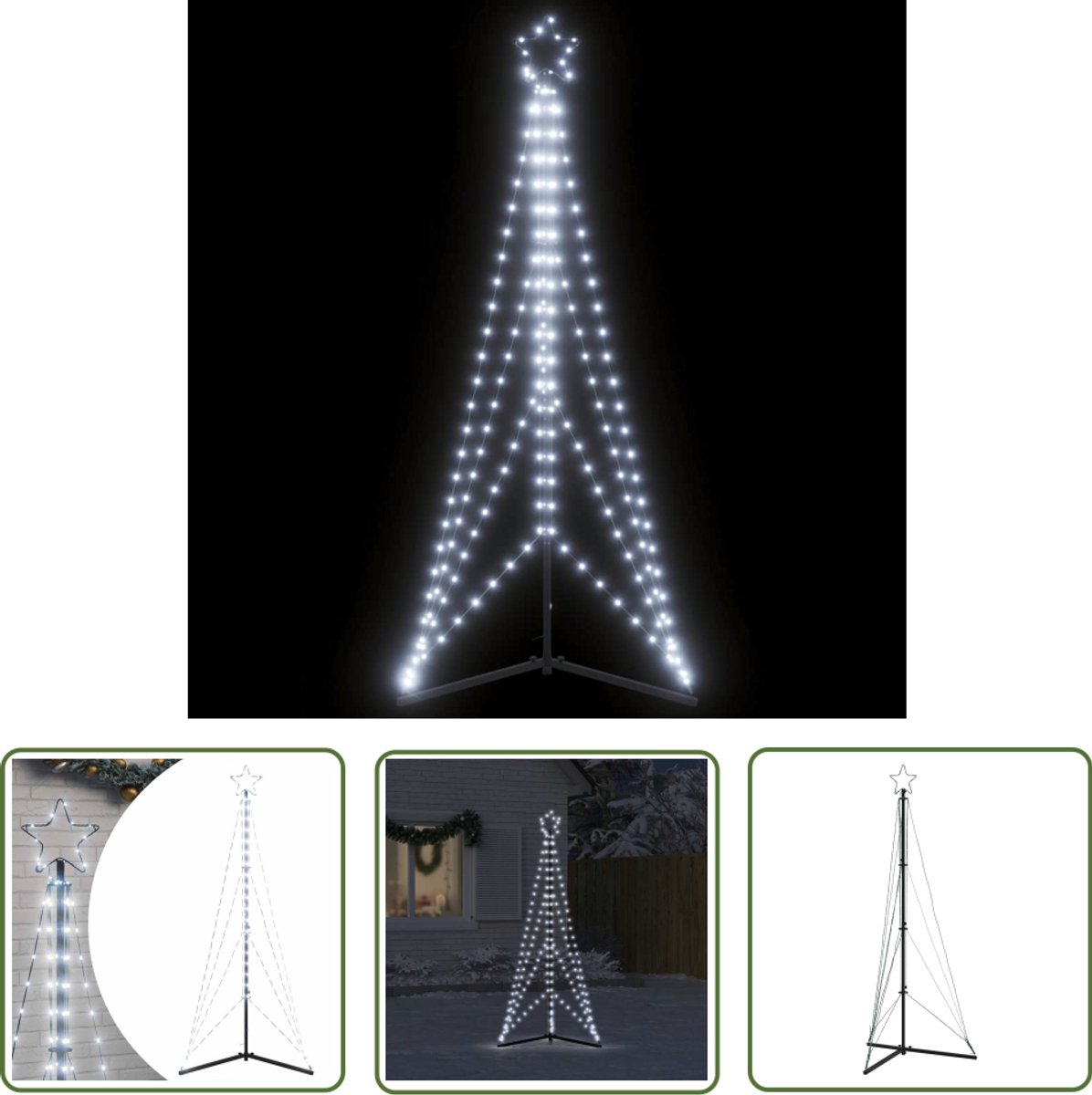 vidaXL LED kerstboom 182 cm 363 LEDs koud wit