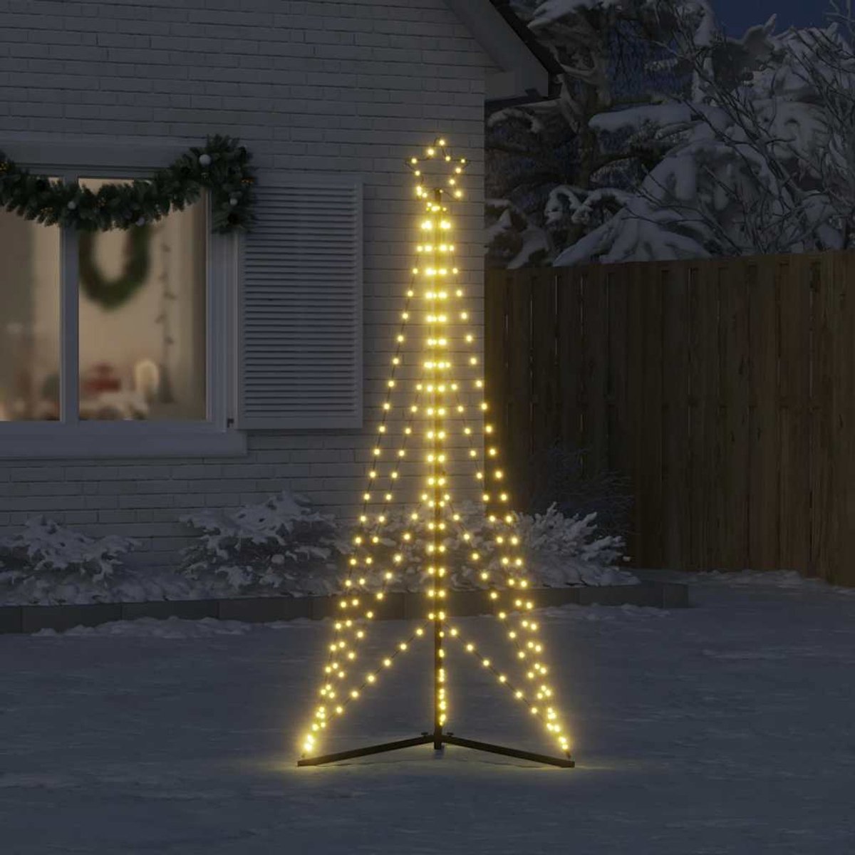 vidaXL LED kerstboom 182 cm 363 LEDs warm wit