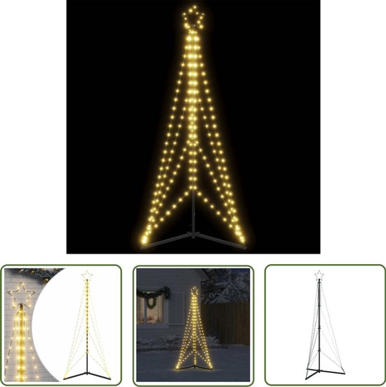 vidaXL LED kerstboom 182 cm 363 LEDs warm wit