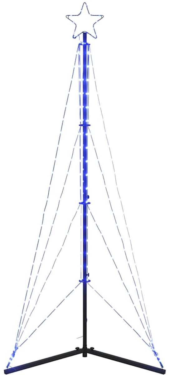 vidaXL LED-kerstboom 182 cm blauw 363 LEDs