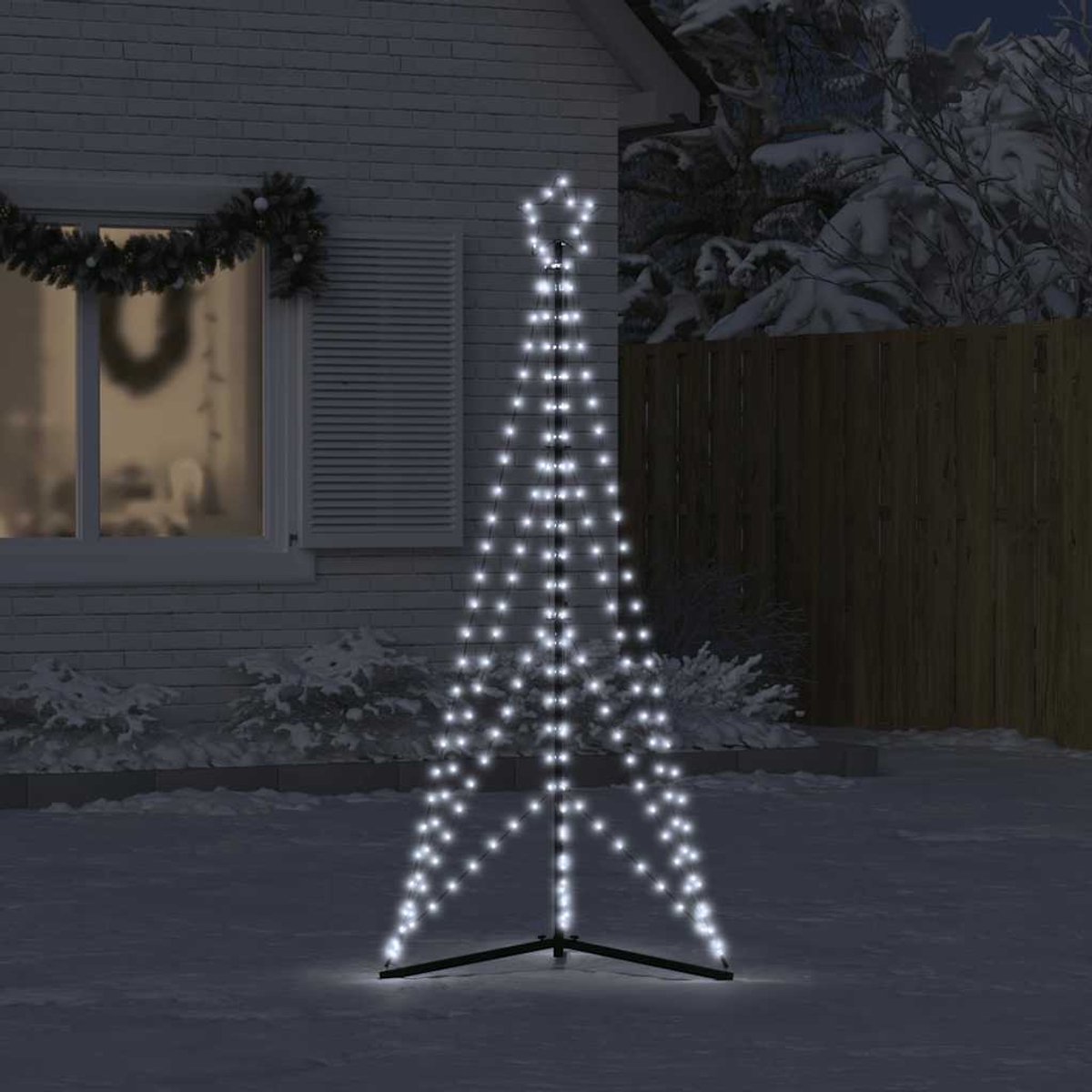 vidaXL LED Kerstboom 182 cm Koud Wit