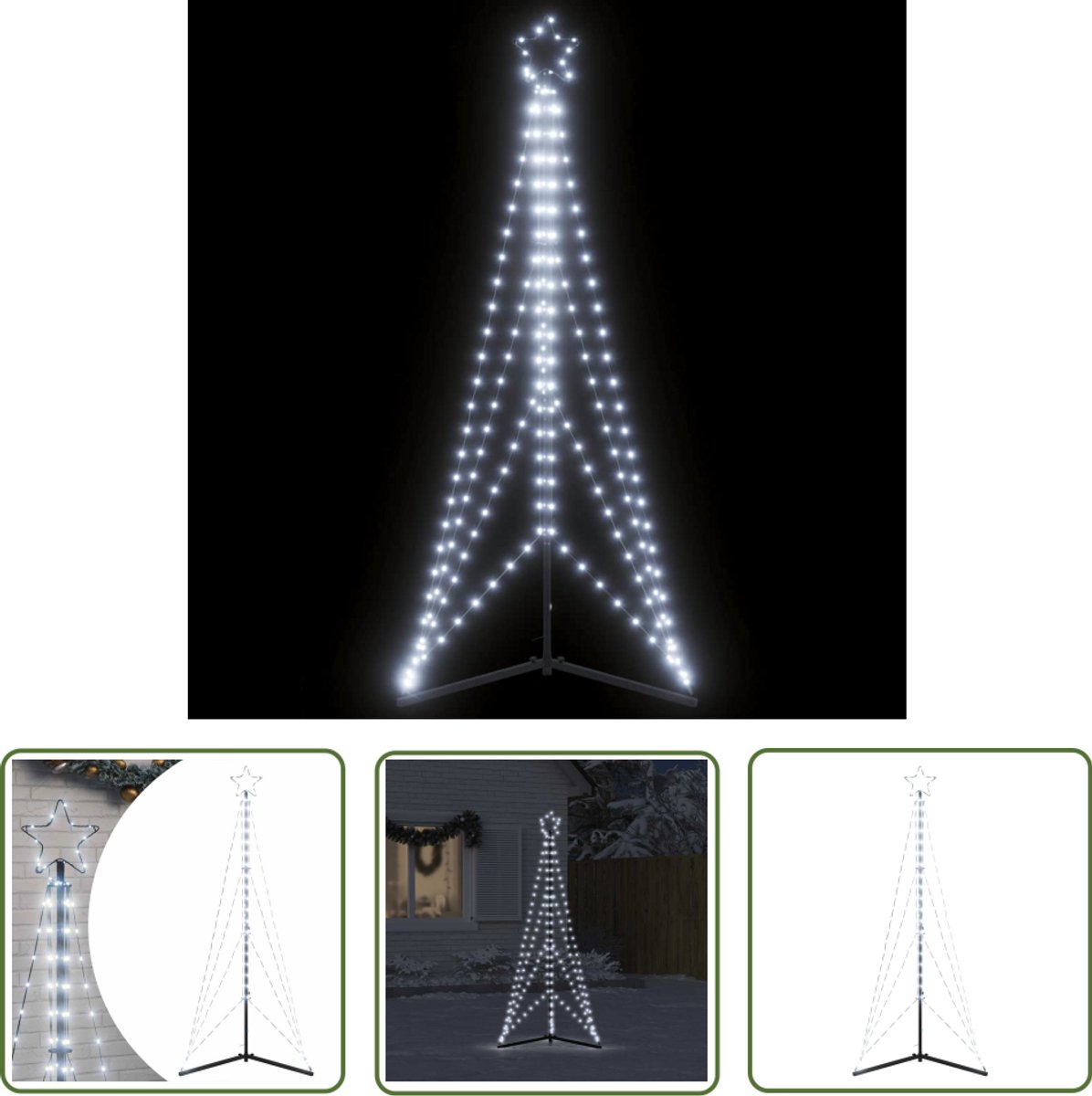 vidaXL LED Kerstboom 182 cm Koud Wit