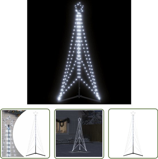 vidaXL LED Kerstboom 182 cm Koud Wit
