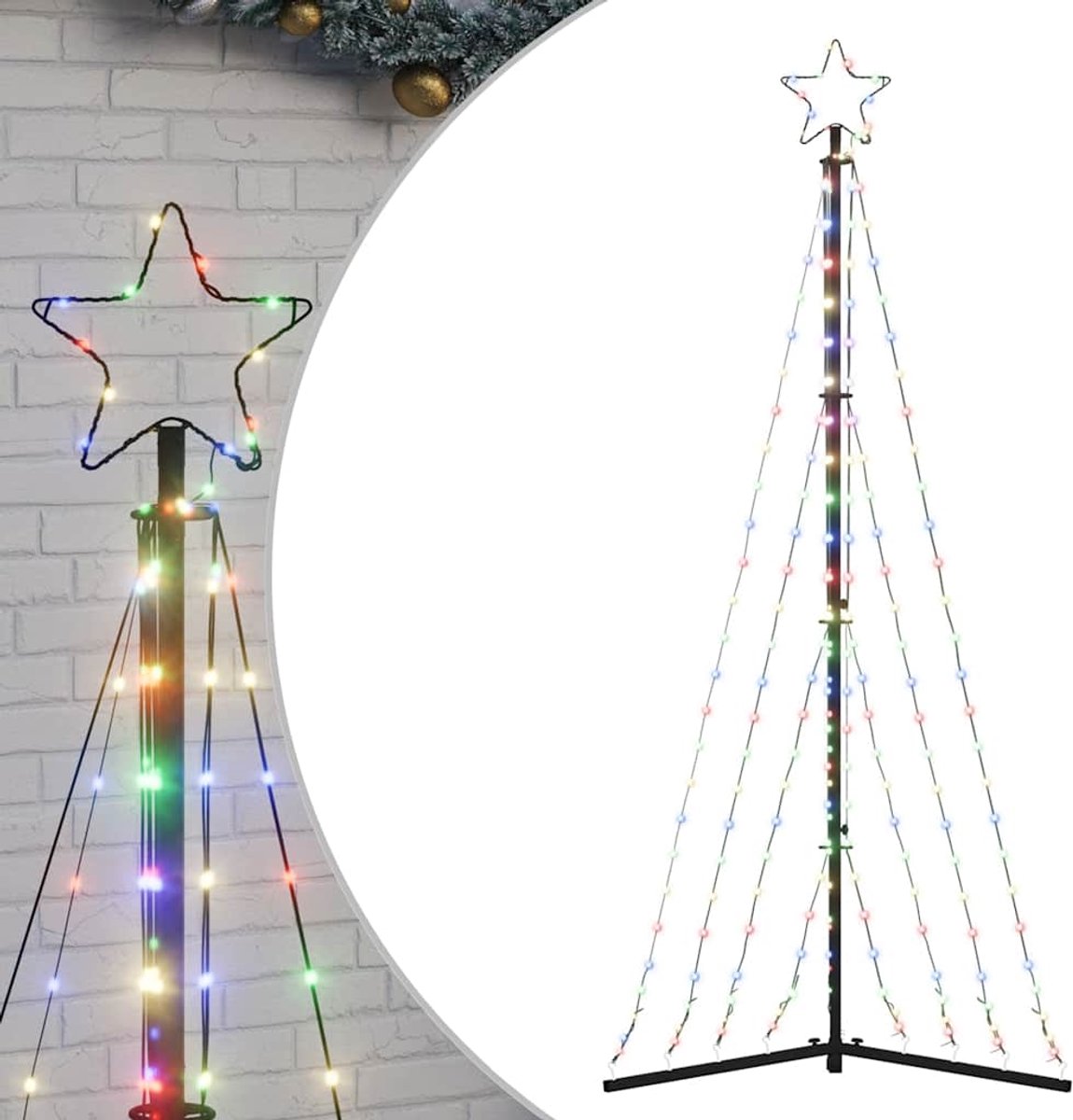 vidaXL LED-kerstboom 187 cm 339 LEDs