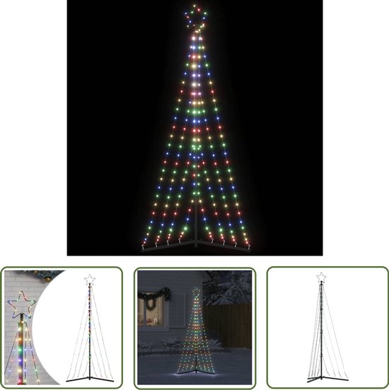 vidaXL LED-kerstboom 187 cm 339 LEDs